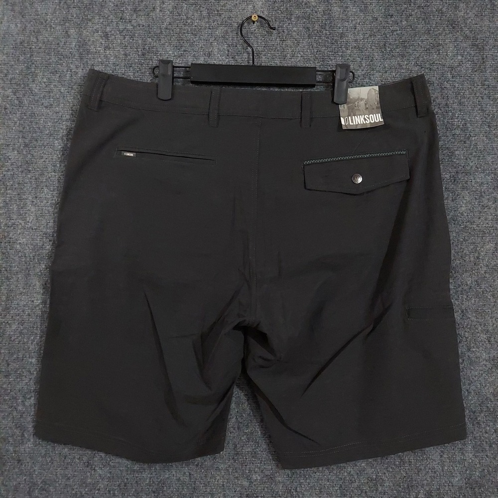 Linksoul Shorts Mens 38 Black Performance Stretch Chino Golf Summer LS651